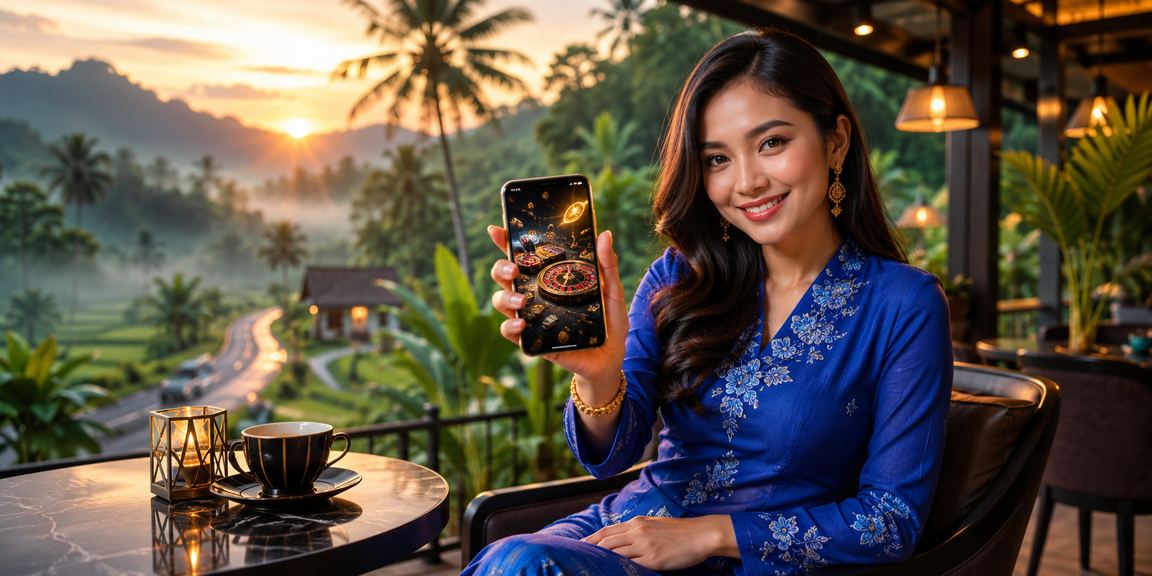 Pengguna rf3 di Malaysia mengakses platform hiburan dalam talian menggunakan telefon pintar